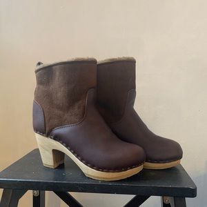 No. 6 clog boots, chocolate brown, Size 37 (US 7)